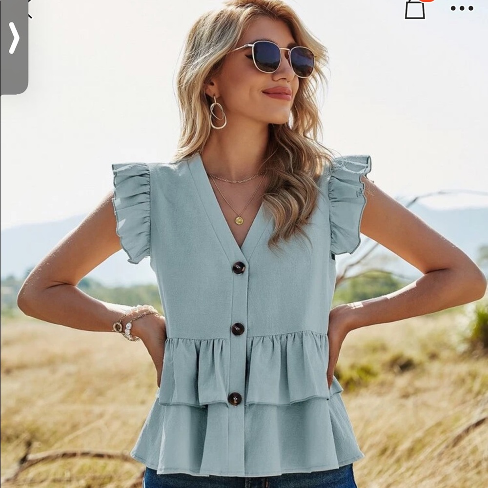 button down babydoll top